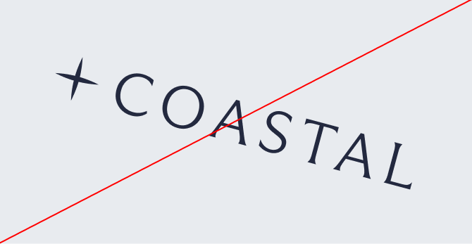 Image of brand logo incorrectly rotated