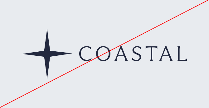 Image of brand logo incorrectly sized