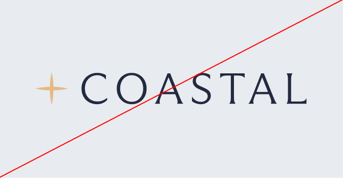 Image of brand logo incorrectly colored