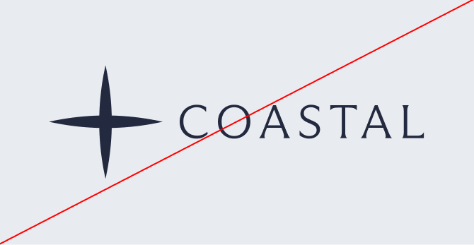 Image of brand logo incorrectly sized